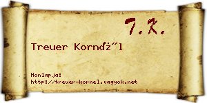Treuer Kornél névjegykártya