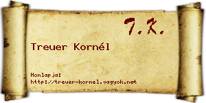 Treuer Kornél névjegykártya