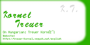 kornel treuer business card